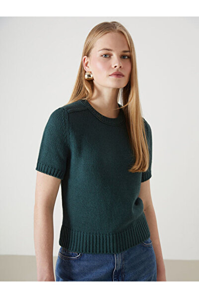 LC Waikiki طاقم الرقبة سترة تريكو المرأة