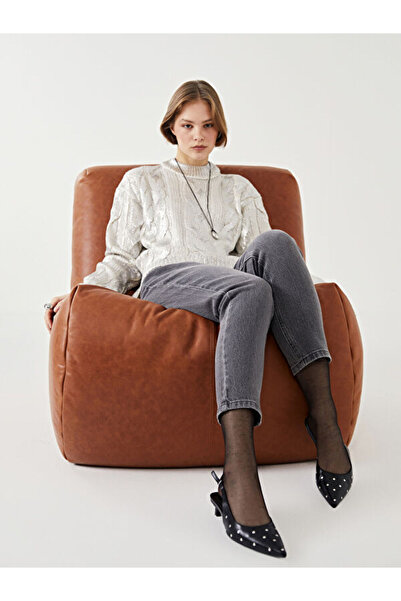 LC Waikiki Half Turtleneck Shiny Look Women's Knitwear Sweater