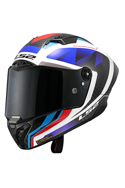 LS2 THUNDER KARBON GP AERO RAUTE MAVİ-KIRMIZI KASK