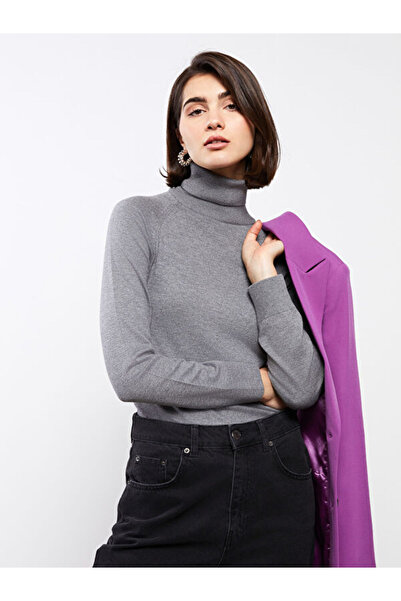 LC Waikiki Turtleneck solid long sleeve women knitwear sweater