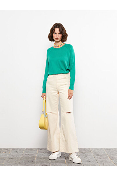 LC Waikiki Crew neck solid long sleeve women knitwear sweater