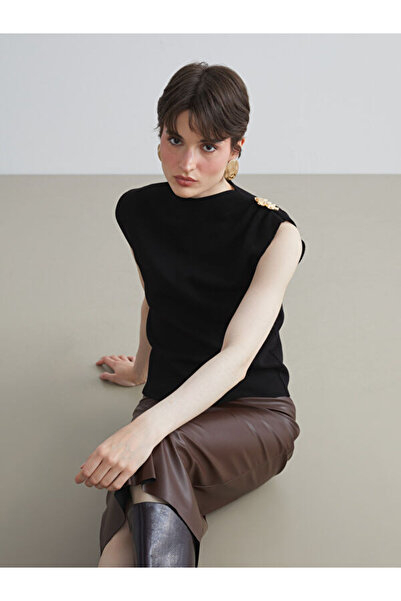 LC Waikiki طاقم الرقبة سترة تريكو المرأة