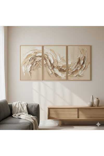 Thorosswood "Zen Lüks Koleksiyon" Ahşap Çerçeveli MDF Duvar Tablosu Seti