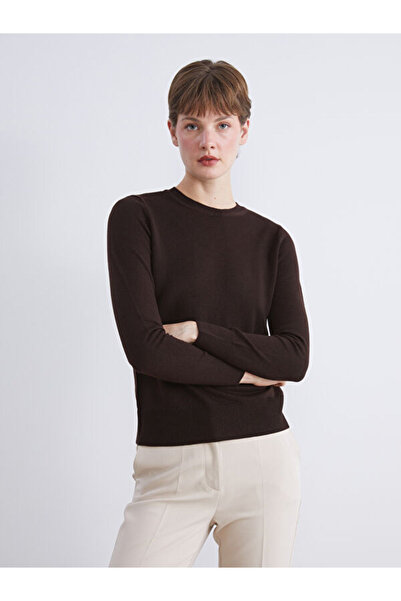 LC Waikiki طاقم الرقبة سترة تريكو المرأة