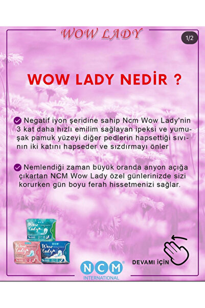 NCM INTERNATIONAL A.Ş. Wow Lady Daily Pad