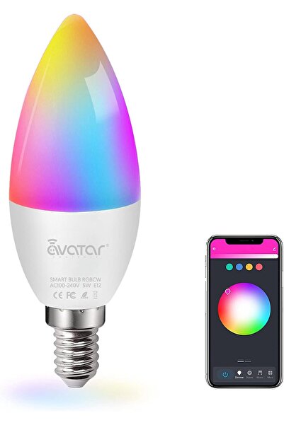 Avatar Controls مصباح شموع ذكي E14، متوافق مع أليكسا وجوجل هوم، مزود بمزامنة ...