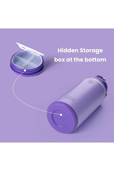 bottlebottle Insulated Sports Water Bottle - Stainless Steel with Straw & Dual-Use Lid, 32oz (Purple)