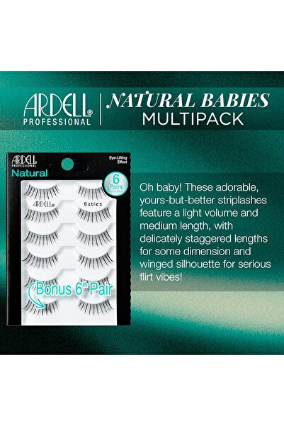 Ardell Natural False Eyelashes for Kids, Black, Pack of 1 (5 Pairs)