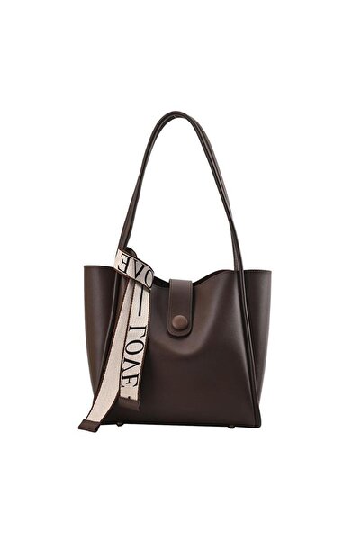 Generic Shoulder Tote Bag Leather Handbag Retro Large Capacity Messenger Fashionable Travel Hand Bag