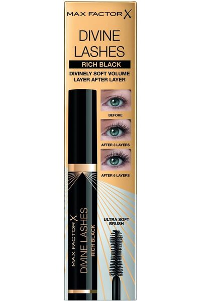Max Factor Divine Lashes Intensive Mascara, Rich Black 01, 8.2 g