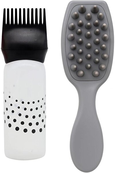 Goishtrie مجموعة فرشاة تدليك فروة الرأس ومشط الجذور، زجاجة ضغط سعة 6 أونصات (...