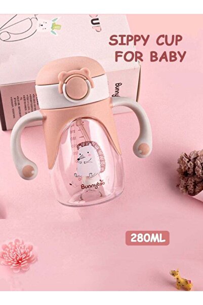 X SPRING Sippy Cup for Baby Spill-Free Leak-Proof Silicone for School Sports Outdoor Indoor(Pink)