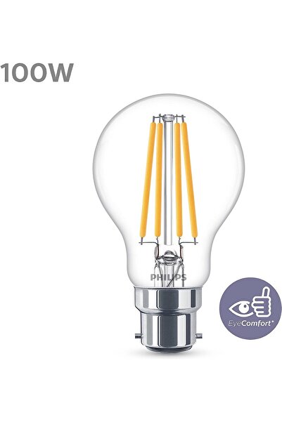 Philips LED Classic A60 B22 10.5W (100W eq) Warm White 2700K Non-Dimmable