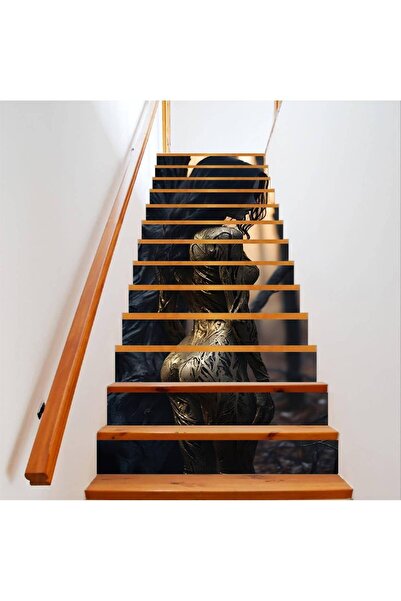 Avex Autocolant decorativ pentru scări interioare, imprimare autocolantă de înaltă rezoluție, dimensiuni 200 x 124 cm