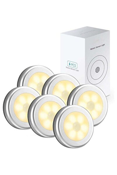 X SPRING 6-Pack desk Lights – Magnetic Mount, 0-5M Detection, 120° Angle (Battery Powered)