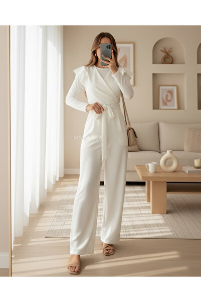 MİYALORA Fırfırlı Minimal Fermuarlı Tulum