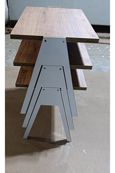 art mobilya 3'LÜ SEHPA-ORTA SEHPA-ATLANTİK ÇAM-BEYAZ-%100 MDF