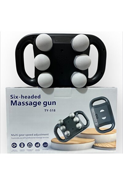 SIX HEADS MASSAGE GUN جهاز تدليك احترافي بستة رؤوس