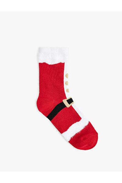 Koton Santa Claus Detailed Cotton Towel Socks