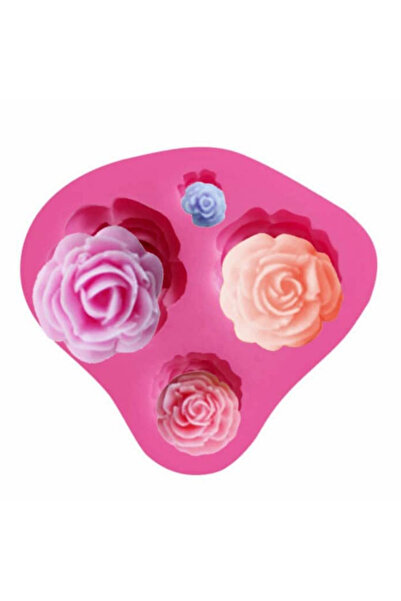 adin tasarım قالب سيليكون على شكل وردة، 4 قطع، قالب صغير على شكل وردة للحلوى ...