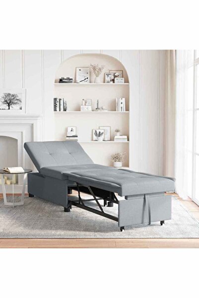 vidaxl Sofa Bed Light grey 194 x 67 x 37 cm Fabric