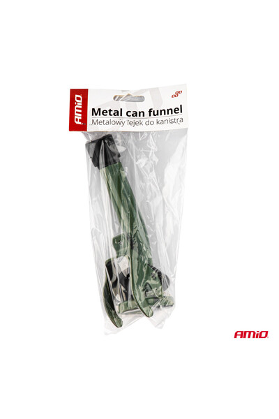 AMIO Removable metal funnel for 5L, 10L and 20L tin cans, green color