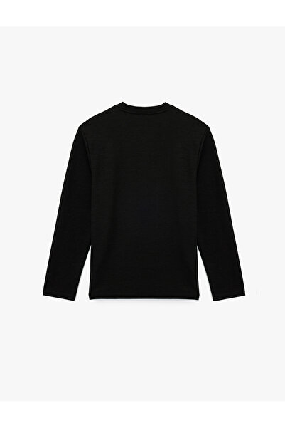 Koton Μακρυμάνικο μπλουζάκι με κουμπιά και γιακά δικαστή σε κανονική εφαρμογή