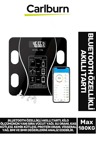 BM Makina Lcd Ekran Kas Kütle Vücut Yağı Kemik Kütle Protein Oranı Ölçer Blue...