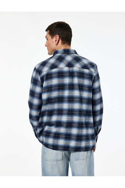 Koton Classic Collar Regular Fit Pocketed Buttoned Long Sleeve Lumberjack Shirt