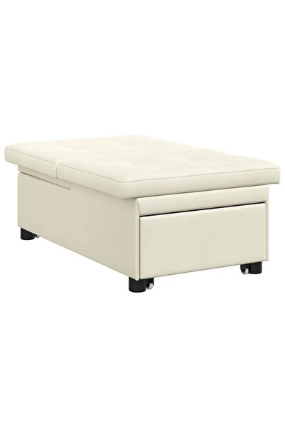 vidaxl Sofa Bed Cream 67 x 194 x 38 cm Velvet