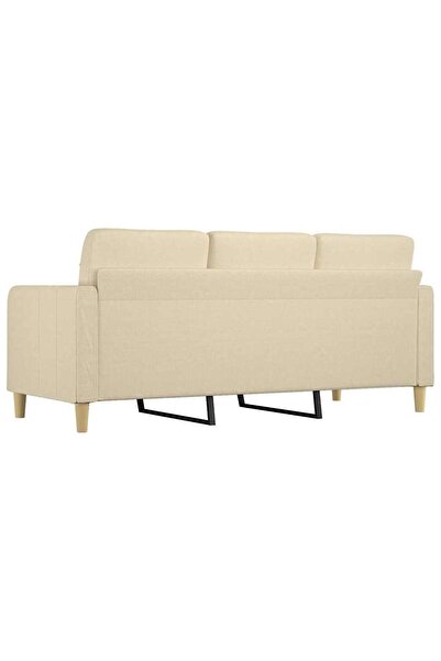 vidaxl 3-Seater Sofa Cream 180 cm Fabric