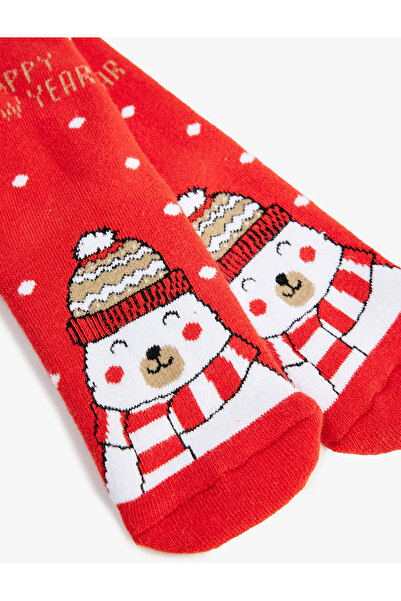 Koton Новогодишни памучни фланелени чорапи