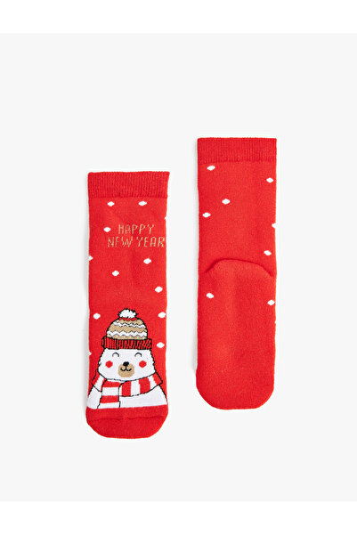 Koton Новогодишни памучни фланелени чорапи