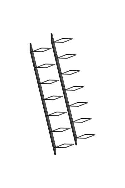 vidaxl Wall-mounted Wine Racks for 14 Bottles 2 pcs Black Metal