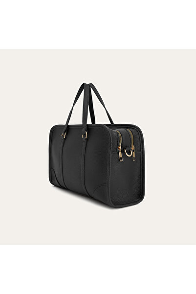 Mudo Leather Look Shoulder Bag with Stitching Details