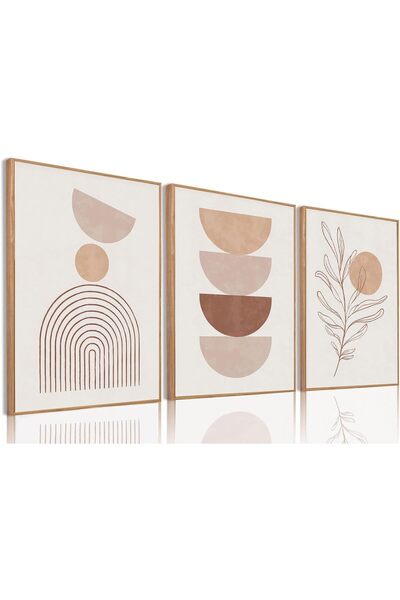 ALAYRA International لوحة فنية جدارية من قماش بوهو مؤطرة (30 × 40 سم) مجموعة ...