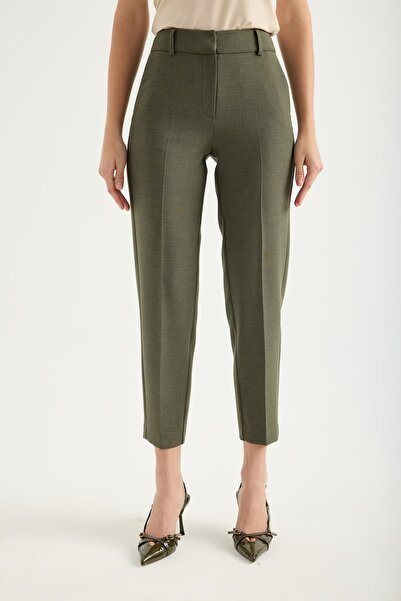 Masha Kate Straight Cut Mid-Waisted Trousers