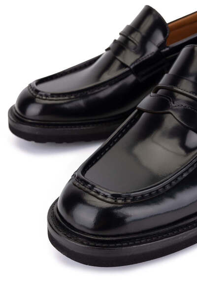 Tamer Tanca Erkek Hakiki Deri Siyah Açma Klasik Ayakkabı