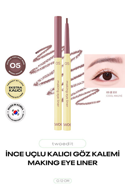 twoedit İnce Uçlu Ekstra Kalıcı Göz Kalemi by Luna Making Eye Liner