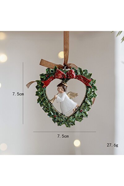 OEM Christmas Decoration, Flippy, for Tree, Angel Garland Model, 7.5 x 7.5 cm, Resin, Mu