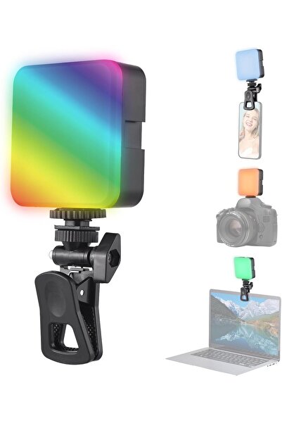 Lopard GZ49S RGB Selfie Video Işığı, 72 Led, 3000K - 7000K, Bilgisayar, Ttablet, Akıllı telefon, DSLR kamer