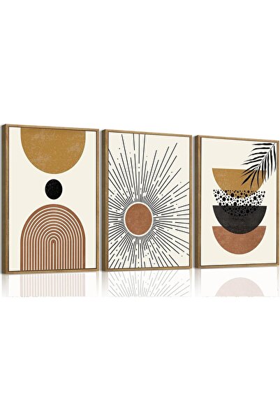 ALAYRA International لوحة فنية جدارية بإطار شمس تجريدي من بوهو (30×40 سم) مجم...