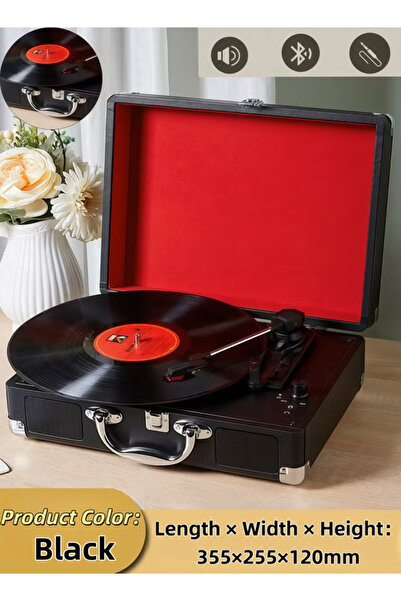 Generic Vinyl turntable with USB, supports USB/RCA output, portable suitcase design
