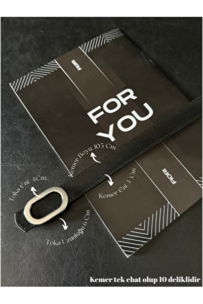 Fiori Oval Silver Buckle Women's Trouser Belt, Coat Belt, Shirt Belt, Dress Belt