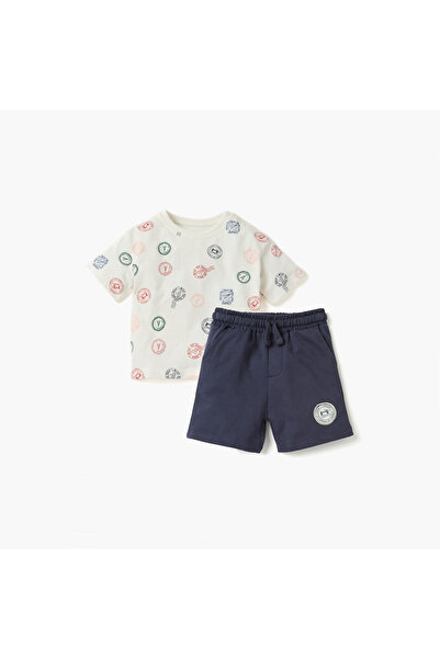 Lee Cooper Graphic Print T-shirt and Shorts Set