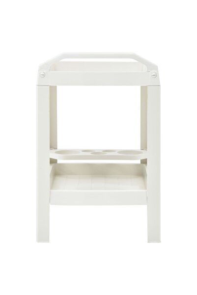 vidaxl Beverage Cart White 69x53x72 cm Plastic