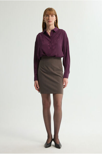 Love My Body Gabardin Mini Etek