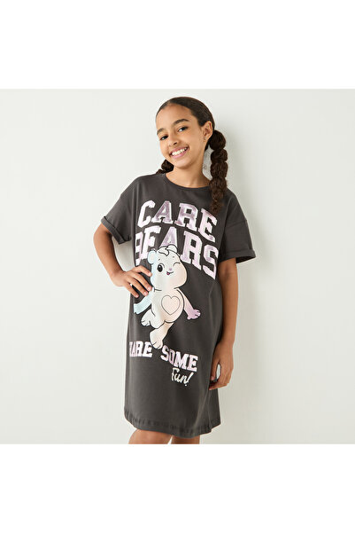 Cloud_Co Cloud Co Care Bears A-Line Dress with Short Sleeves