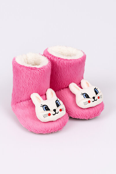 pufien Παιδικές μπότες για το σπίτι, βελούδινες μπότες αρκουδάκι, άνετες και αντιολισθητικές σόλες με σχέδιο αρκουδάκι, μωρό και παιδί