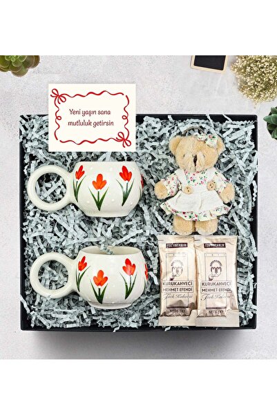 Theikonstore 2'li El Yapımı Kupa & Ayıcık Anahtarlık & 2'li Tek İçimlik Mehme...